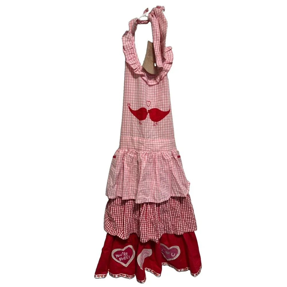 Sur La Table Women's Vintage Inspired Apron Valentines Day 100% Cotton